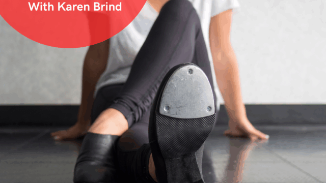 A close up of tap shoes.