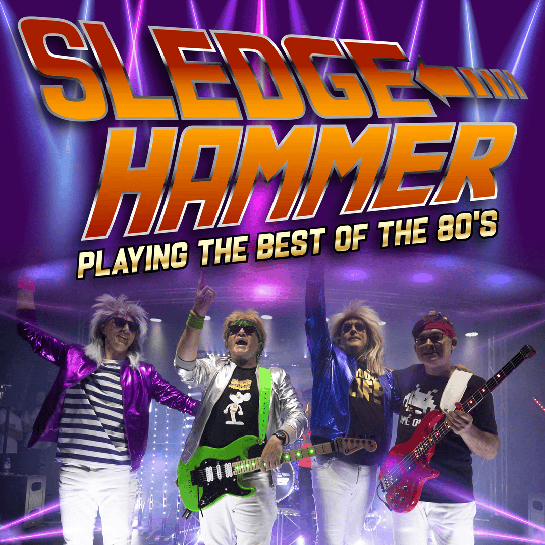 The poster for *0s Night with Sledgehammer featuring the members of Sledgehammer.